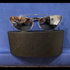 Prada cat eye mirrored sunglasses